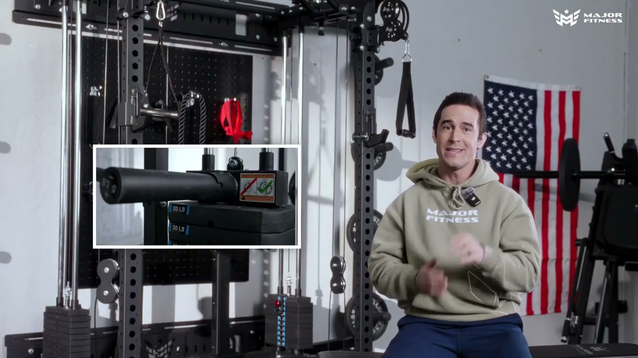 Major Fitness F35 Pro | All-In-One Wall-Mount Folding Power Rack | FitnessZone