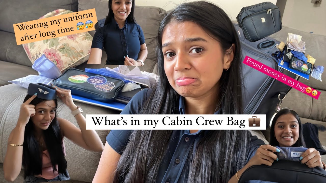 What's inside my Cabin Crew Bag ✈️👜| Wearing my Indigo uniform after long time 😰 Air hostess bag