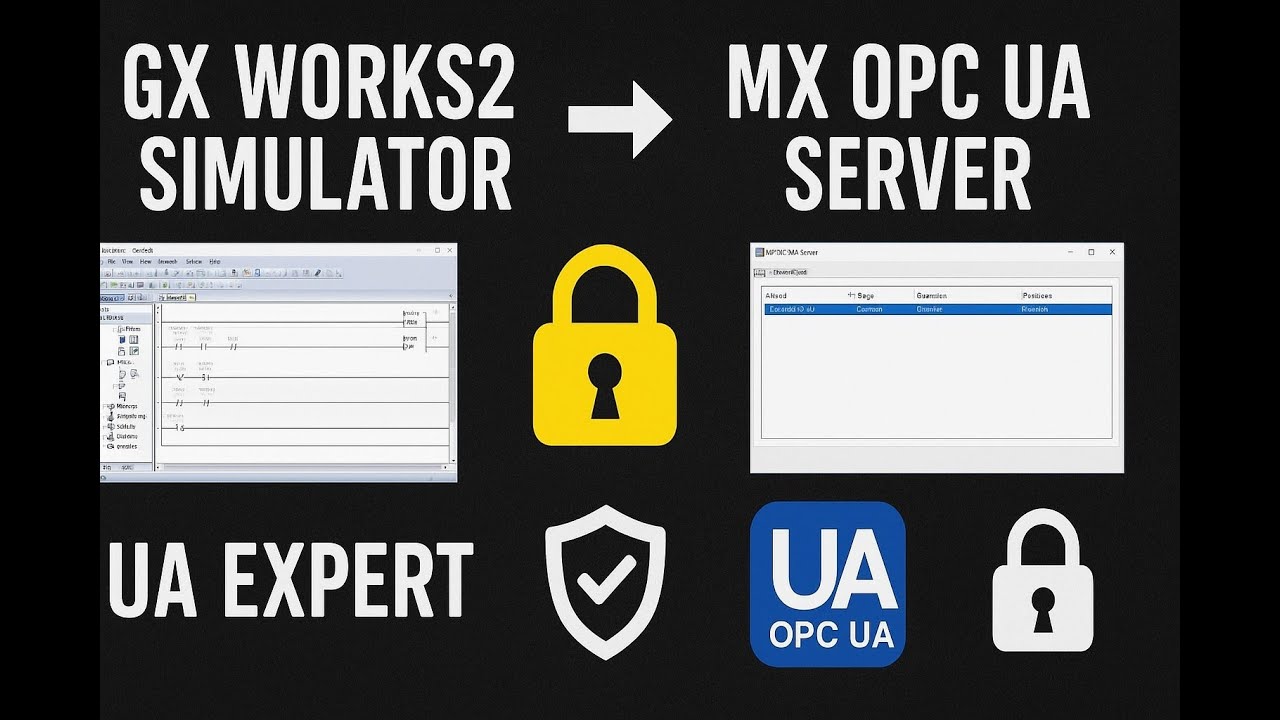 GX Works2 Simulator to MX OPC UA Server + UA Expert | Full Secure OPC UA Configuration