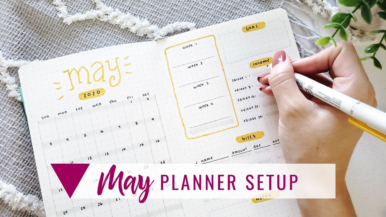Happy and Simple Bullet Journal Setup - May 2020