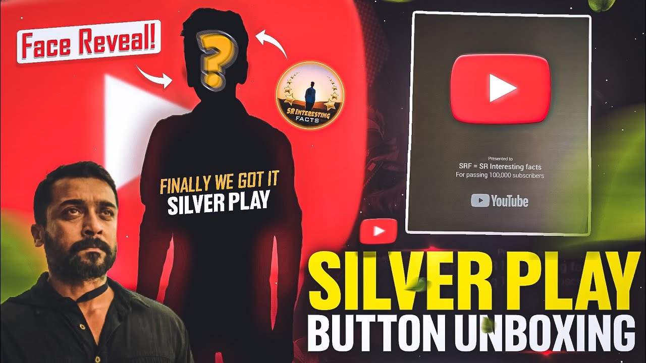 💥🤯Finally we got SILVER PLAY Button..⁉️💢#sliverplaybutton#sliverplaybutton unboxing#srf#srfacereavel