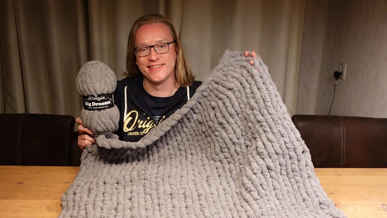 Mike's Creatieve Wereld | Fingerknit a blanket with Scheepjes Big Dreams
