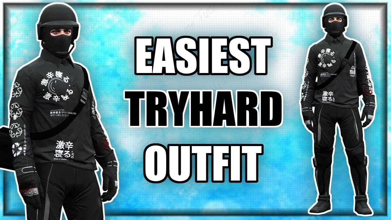 GTA5 I *NEW* EASIEST FULL BLACK Tryhard Modded Outfit Tutorial! (MUST HAVE)