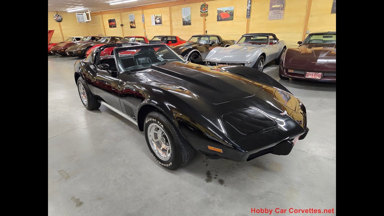 1977 Black Black Corvette 4spd For Sale