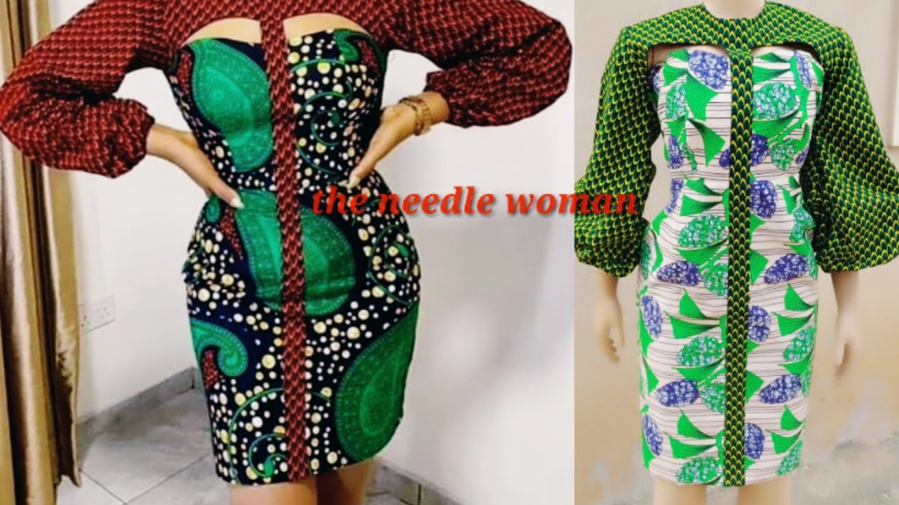 A short dress with open chest yoke. (detailed)