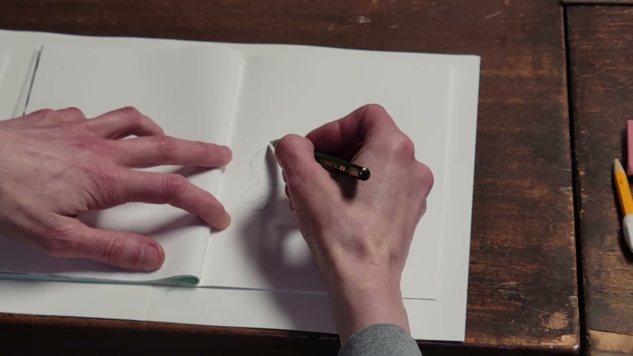 Ellen's Sketchbook Project Drawing Session 1 - White Noise ASMR