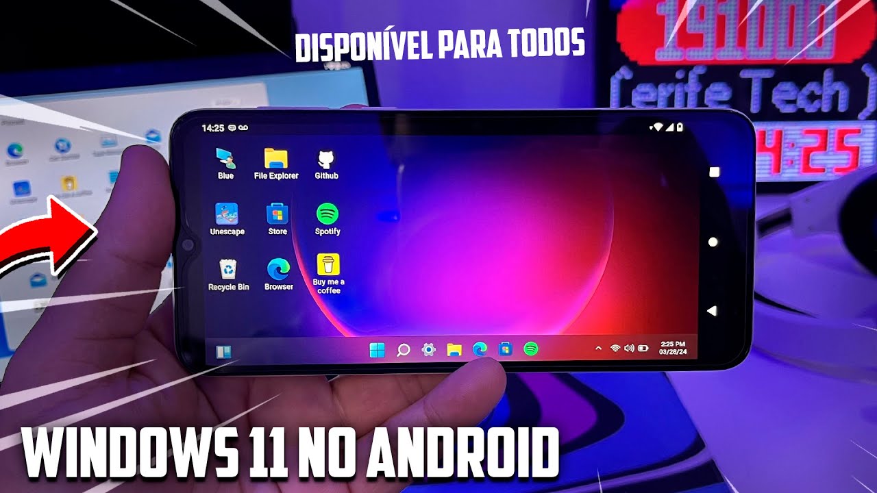 FICOU &Oacute;TIMO! Windows 11 Direto no seu Celular ou Tablet ANDROID/IOS Com esse Projeto !