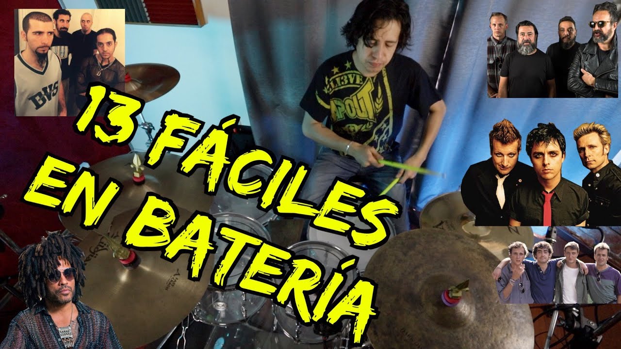 13 canciones Fáciles en Batería parte II | Hugo Zerecero