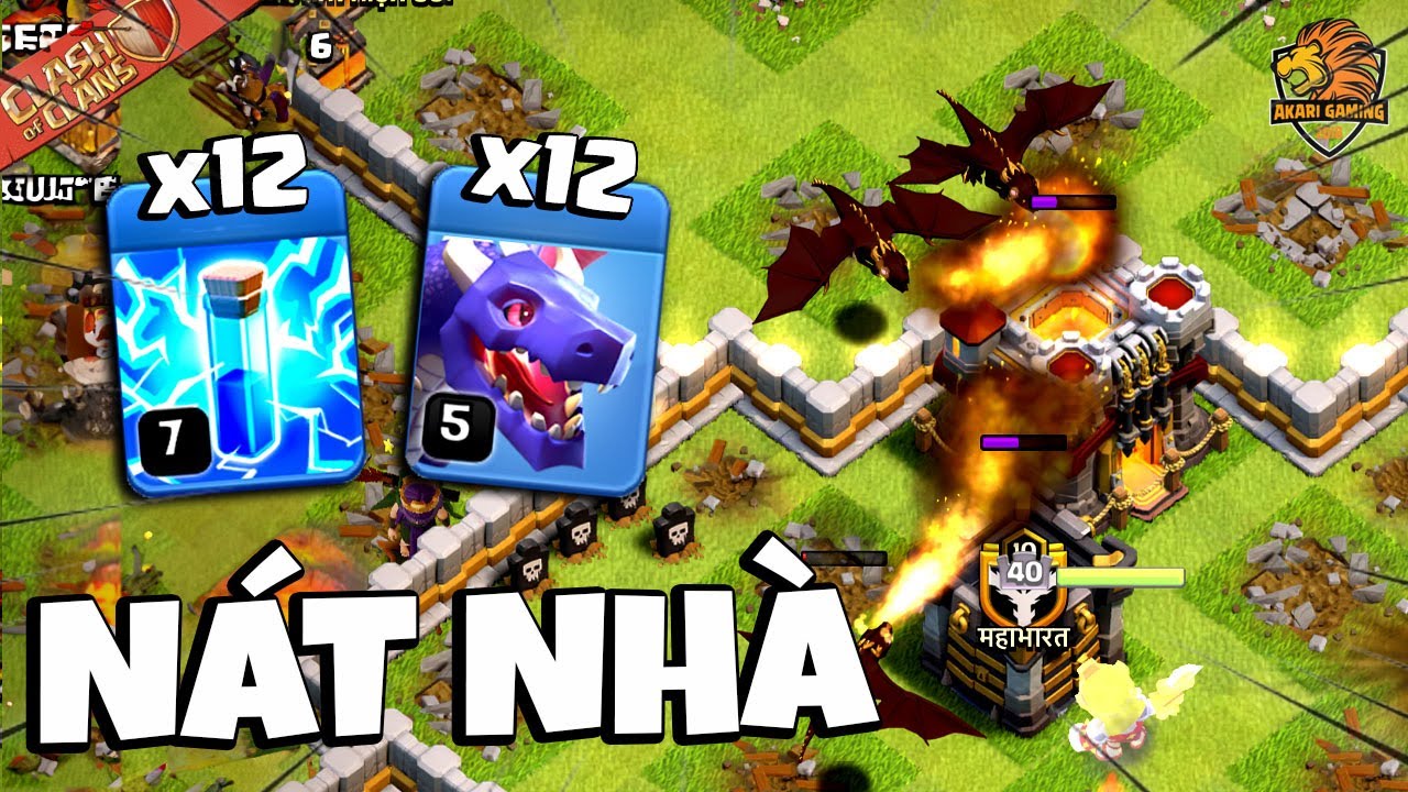 Combo TH10 Zap Dragon Đ&aacute;nh BayTH11 3 Sao Đơn Giản Clash of clans | Akari Gaming