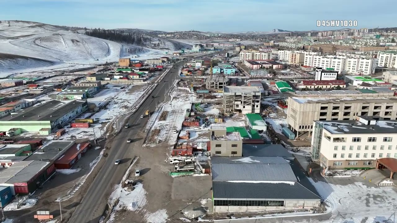 Эрдэнэт хот. 2023 хавар. Дрон дүрс бичлэг 4K / ERDENET city aerial drone footage 2K23 spring UHD