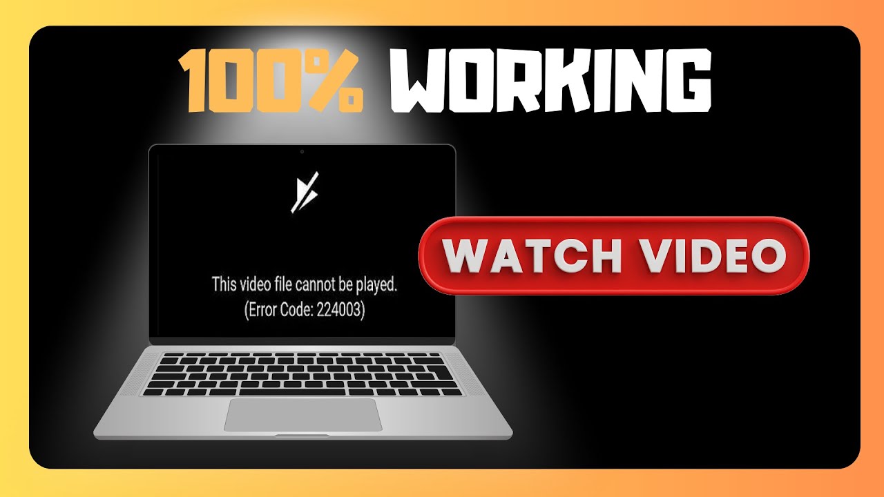 How to Fix Error Code 224003 -EASY FIX