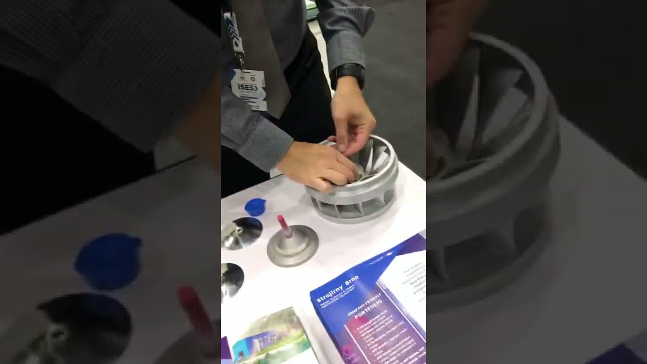 3D printed turbine model by Strojirny Brno at ISES - 8.57 am - 29th August 2022