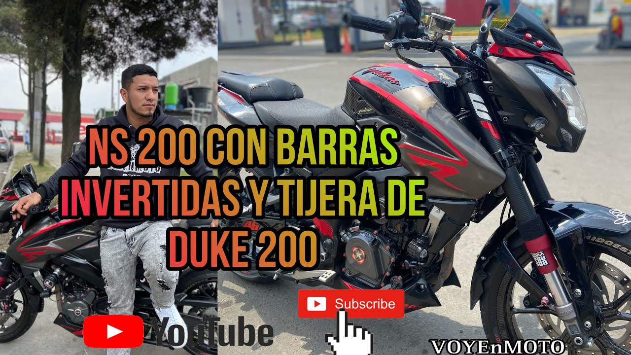 Ns 200 con barras invertidas 😳 tijera de duke 200