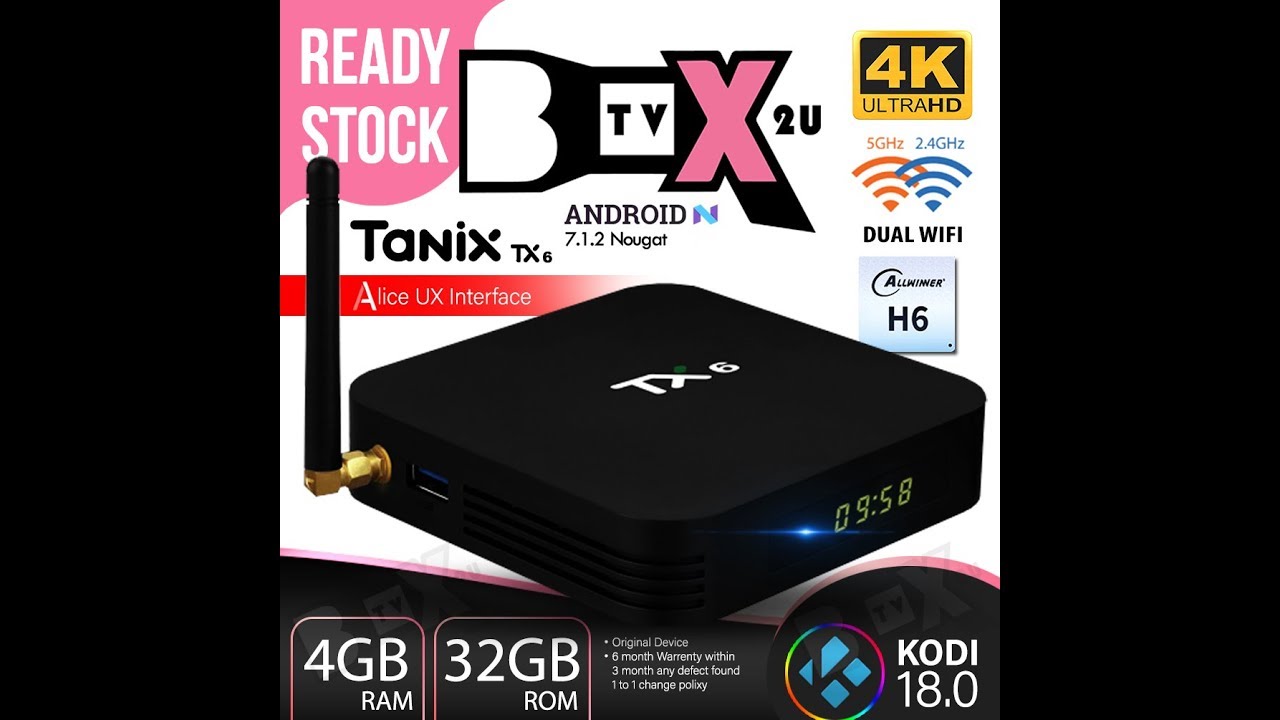 tanix tx6 4gb 32gb allwinner H6 android tv box unbox demo antutu benchmark stress test review