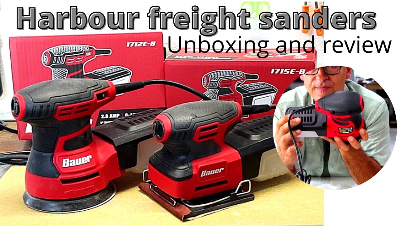 TOOL REVIEW 2021 - UNBOXING THE BAUER PALM SANDERS FROM HARBOR FREIGHT for under 25 dollars