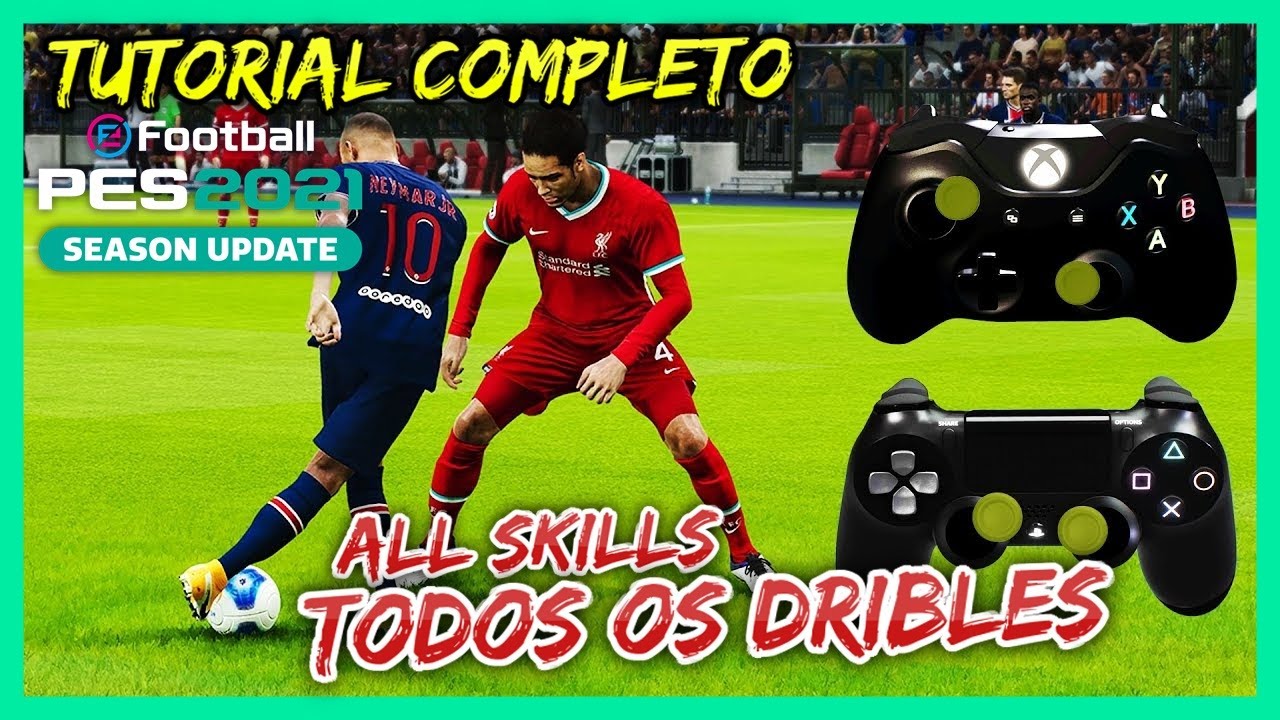 PES 2021 TUTORIAL COMPLETO DE DRIBLES - APRENDA A DRIBLAR ALL SKILLS