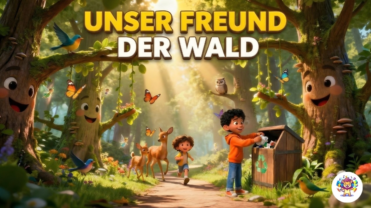 Waldlied! Unser Freund der Wald 🌳 Kinderlied &uuml;ber Natur & Umweltschutz | Lernlied zum Mitsingen