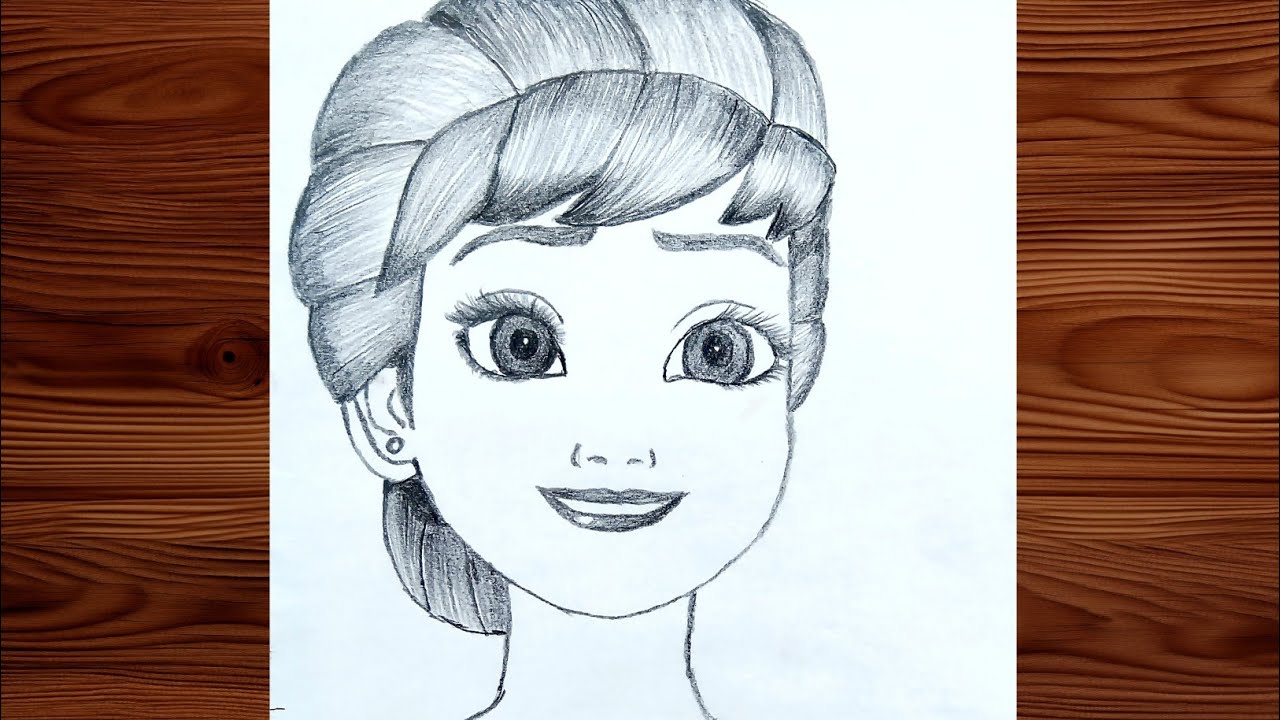 How to draw princess Anna from Frozen Movies | Cara menggambar puteri Anna di film Frozen