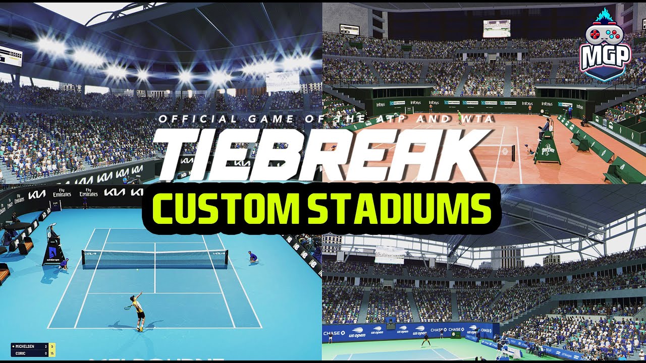 TIEBREAK MGS EDITED VENUES - Edition of stadiums for the Grand Slams - AO / Roland Garros / US Open