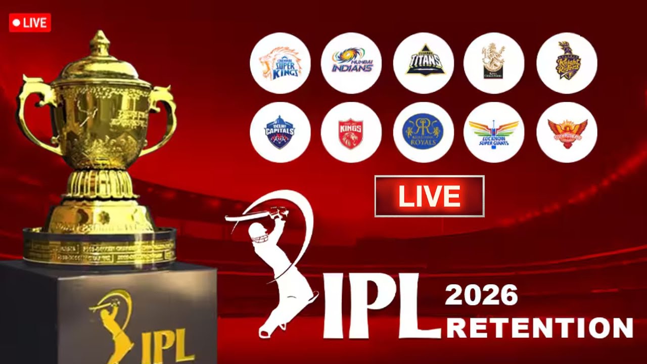 🔴 Live: IPL Retention 2026 Live | Retained & Released Players List of All Teams | IPL 2026 Retention