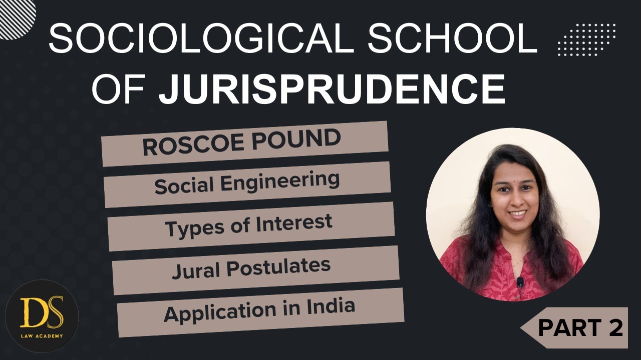 ROSCOE POUND || SOCIAL ENGINEERING || SOCIOLOGICAL SCHOOL || JURAL POSTULATE || JURISPRUDENCE