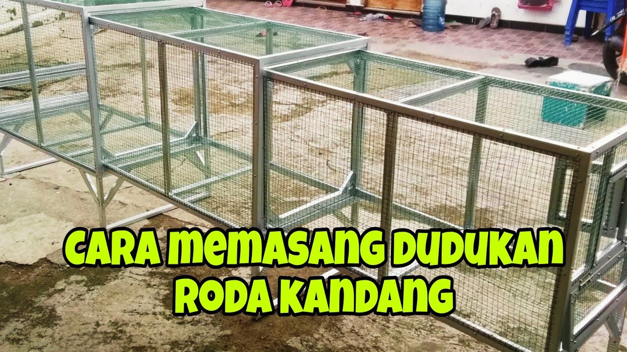 Cara memasang dudukan roda kandang umbaran