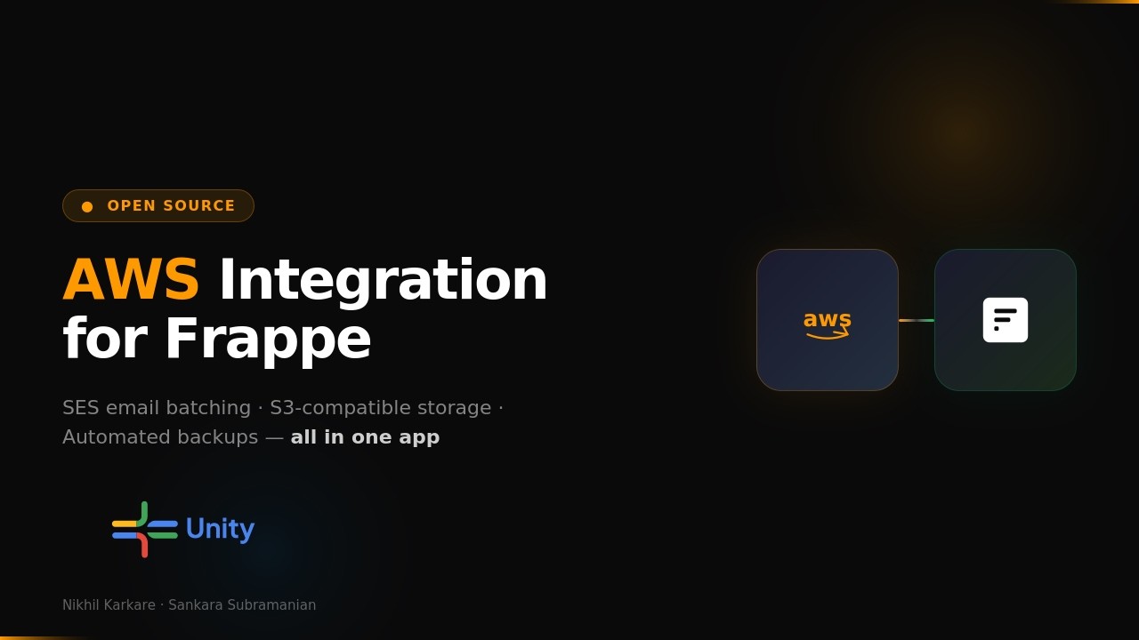 We Built an Open Source AWS Integration for Frappe — Email Batching, S3 Storage & More