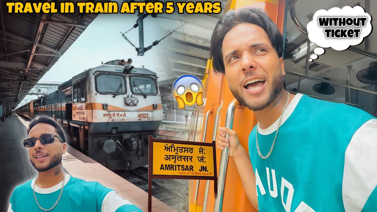 TRAVEL IN TRAIN AFTER 5YEARS🤩 * Without Ticket * Amritsar To Batala || Official Rahul