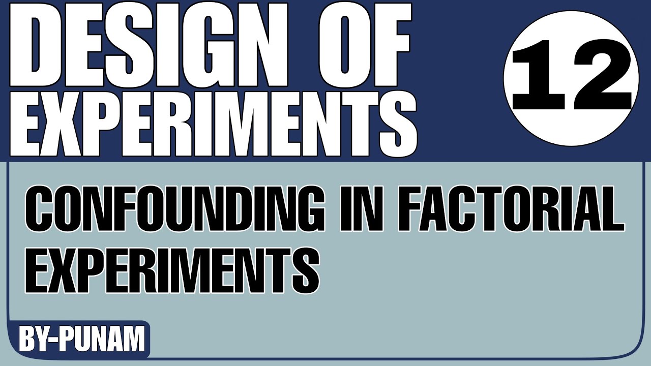 Confounding in factorial experiments|ONE SHOT VIDEO|Solved eg|Competitive exams|Statistics by Punam|