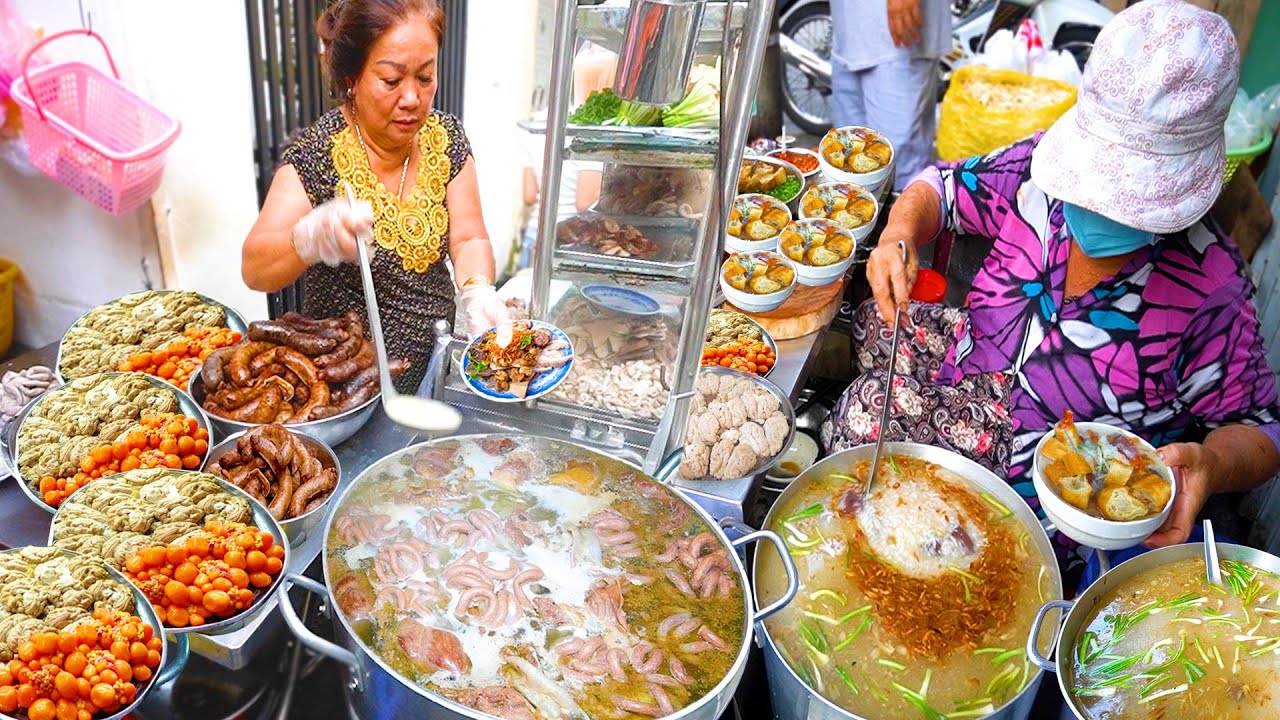 TOP 8 Quầy Cháo Lòng Phèo, Ruột heo chiên Ngon Rẻ Siêu Topping Bán Chớp Nhoáng hết sạch