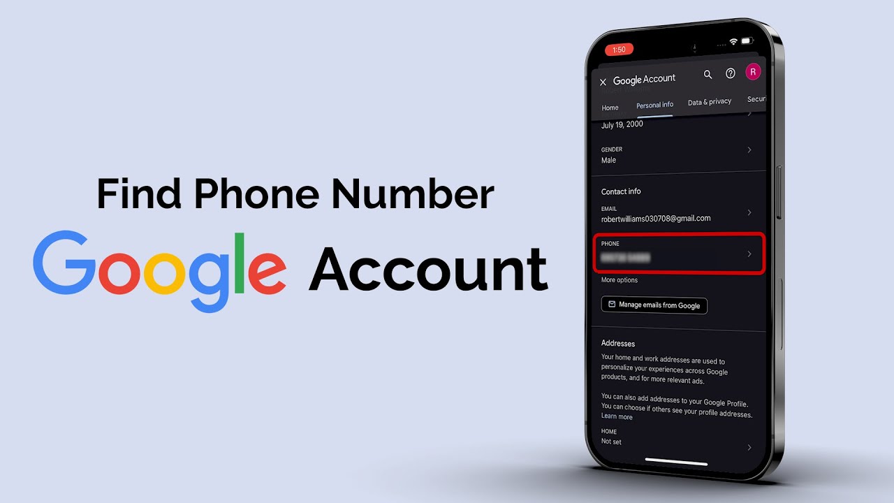 How To Find Phone Number On Your Google Account?