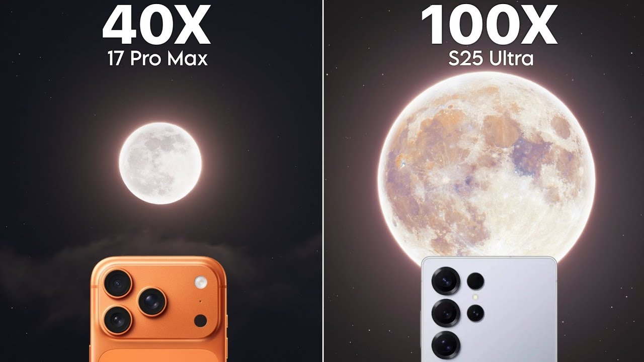 Сравнение тестов iPhone 17 Pro Max и Samsung Galaxy S25 Ultra Zoom