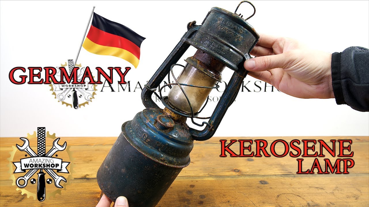Large German OIL LAMP -  Restoration - Gottfried Puhlmann
