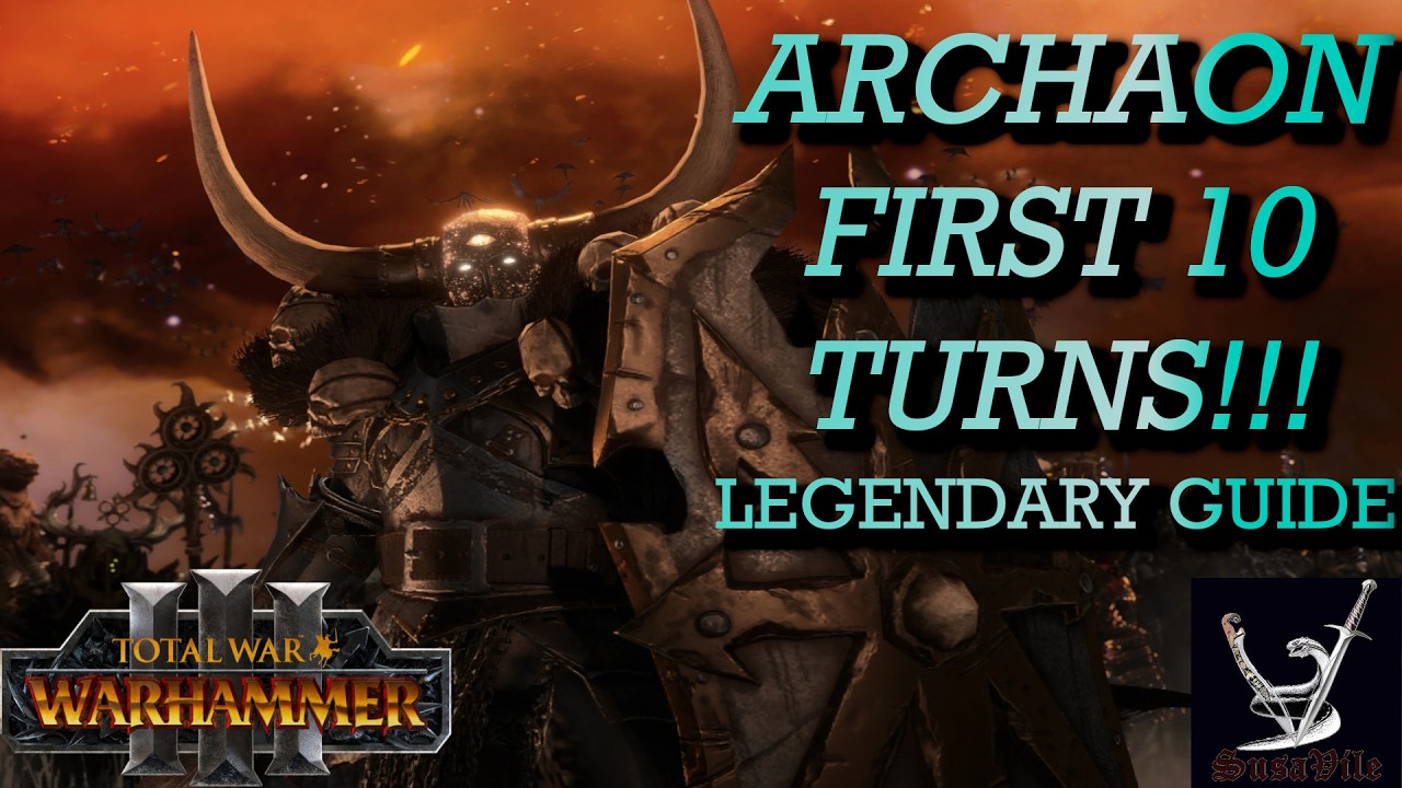 Архаон первые 10 ходов! Воины Хаоса, обновление 7.2, Total War Warhammer 3