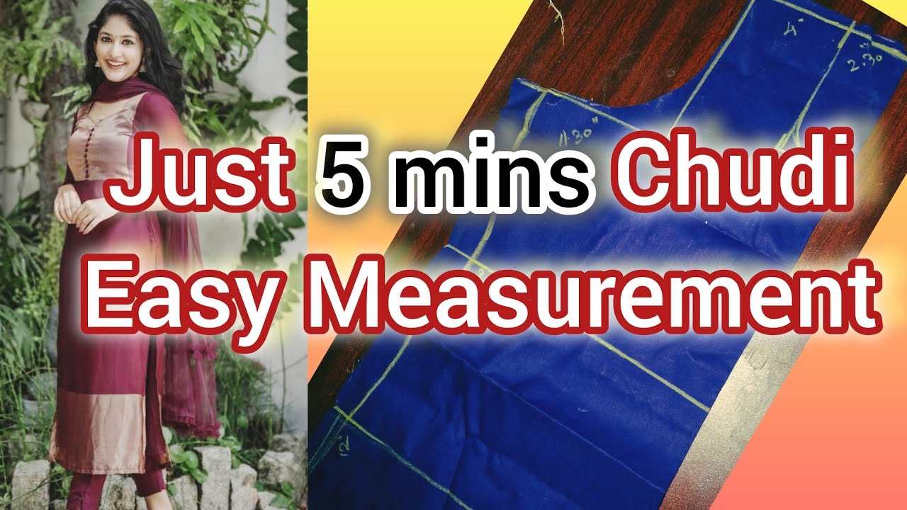 how to chudidar measurement||chudidar easy cutting measurement||chudi top cut