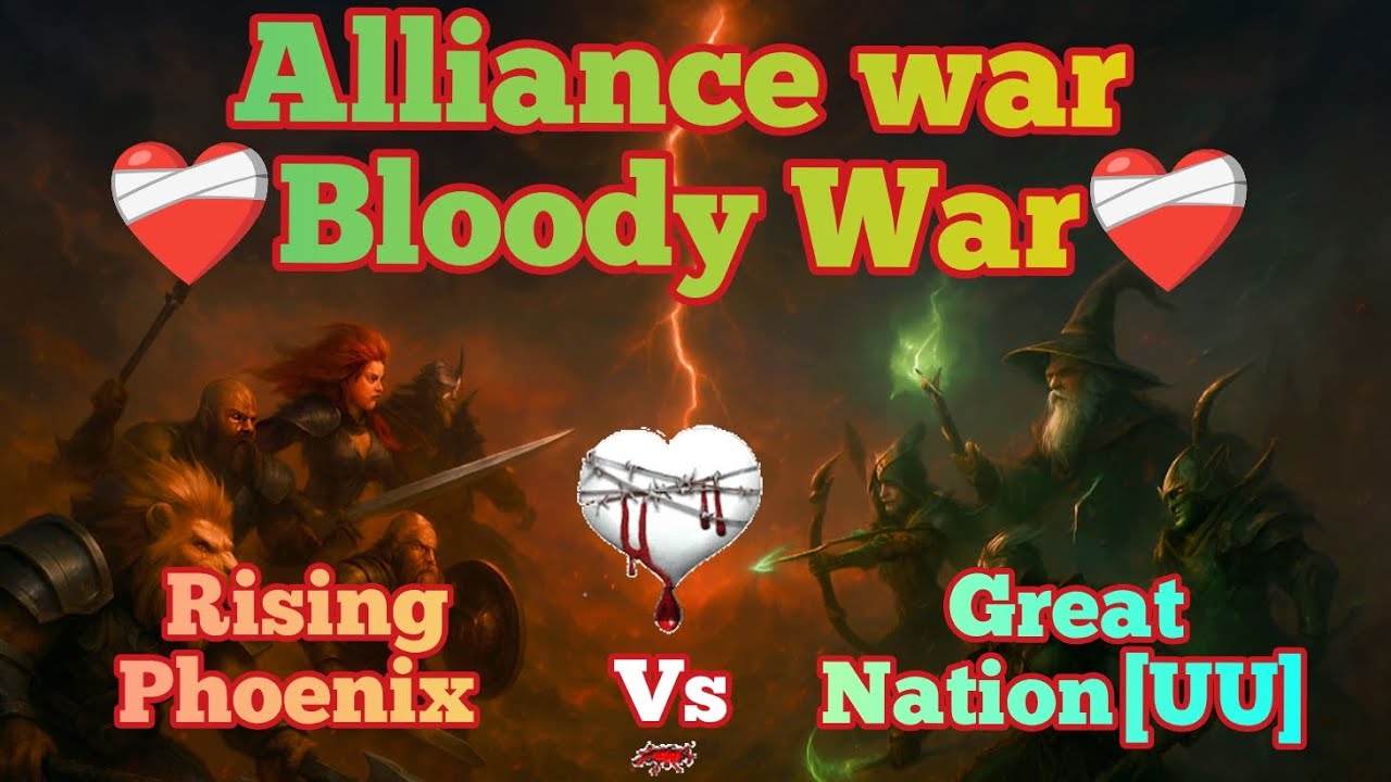 Empires And Puzzles Alliance War [❤️‍🩹Bloody War❤️‍🩹] ★Rising Phoenix★ Vs Great Nation [UU]