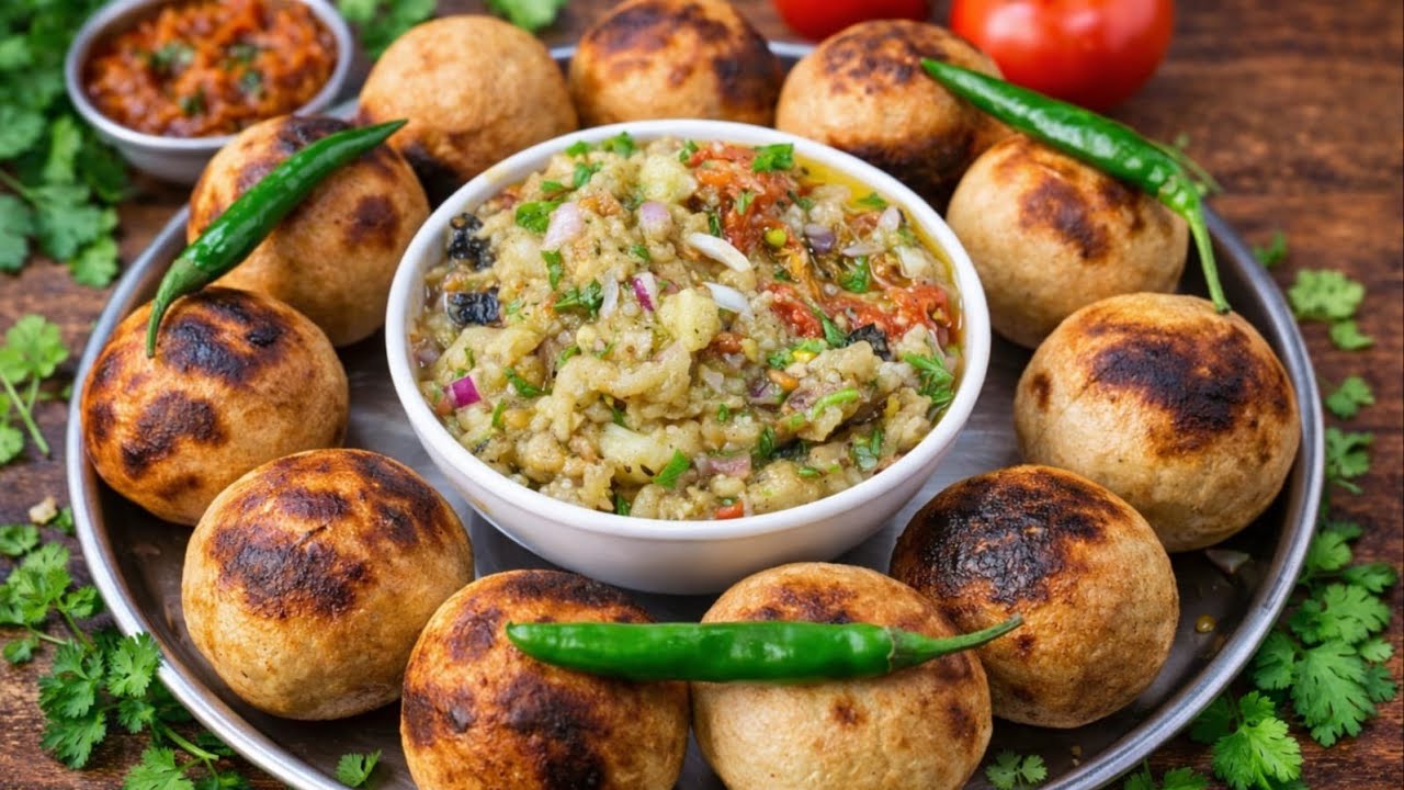पहली बार कढ़ाही का लिट्टी चोखा 😍 स्वाद ऐसा कि उंगलियां चाट कर खाएंगे| गांव वाला स्वाद शहर में|Nasta