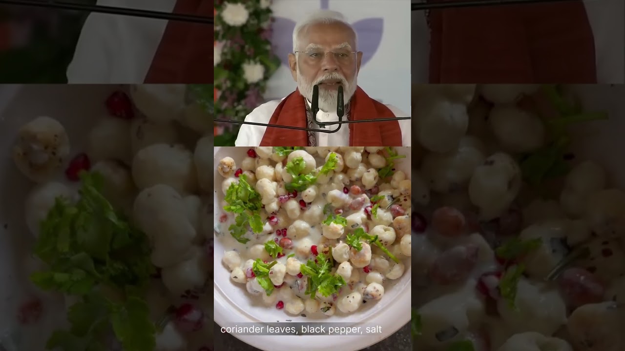 Narendra Modi Ji's Favourite Makhana Recipe 😋 #ytshorts #narendramodi #modi #viral #trending #shorts