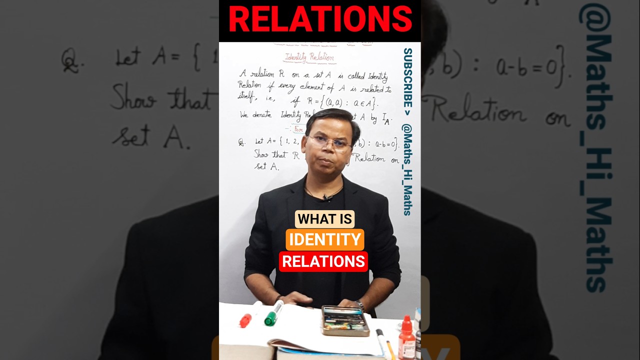 What Is Identity Relation, Relations & Functions, Maths Class 12th, JEE MAINS & ADVANCED #class12th,