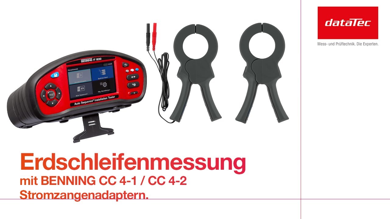 Erdschleifenmessung mit BENNING CC 4-1 und CC 4-2 Stromzangenadaptern