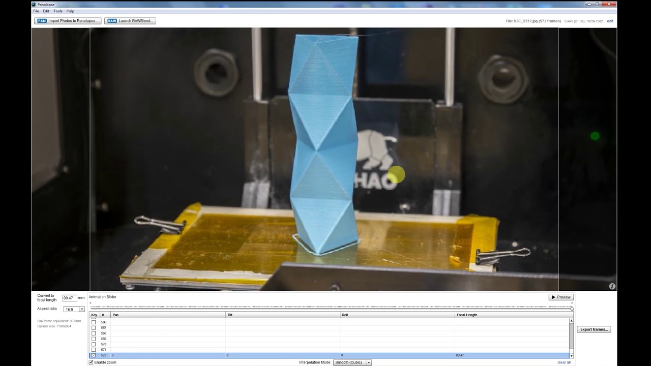 Video tutorial de uso del programa gratuito Panolapse.