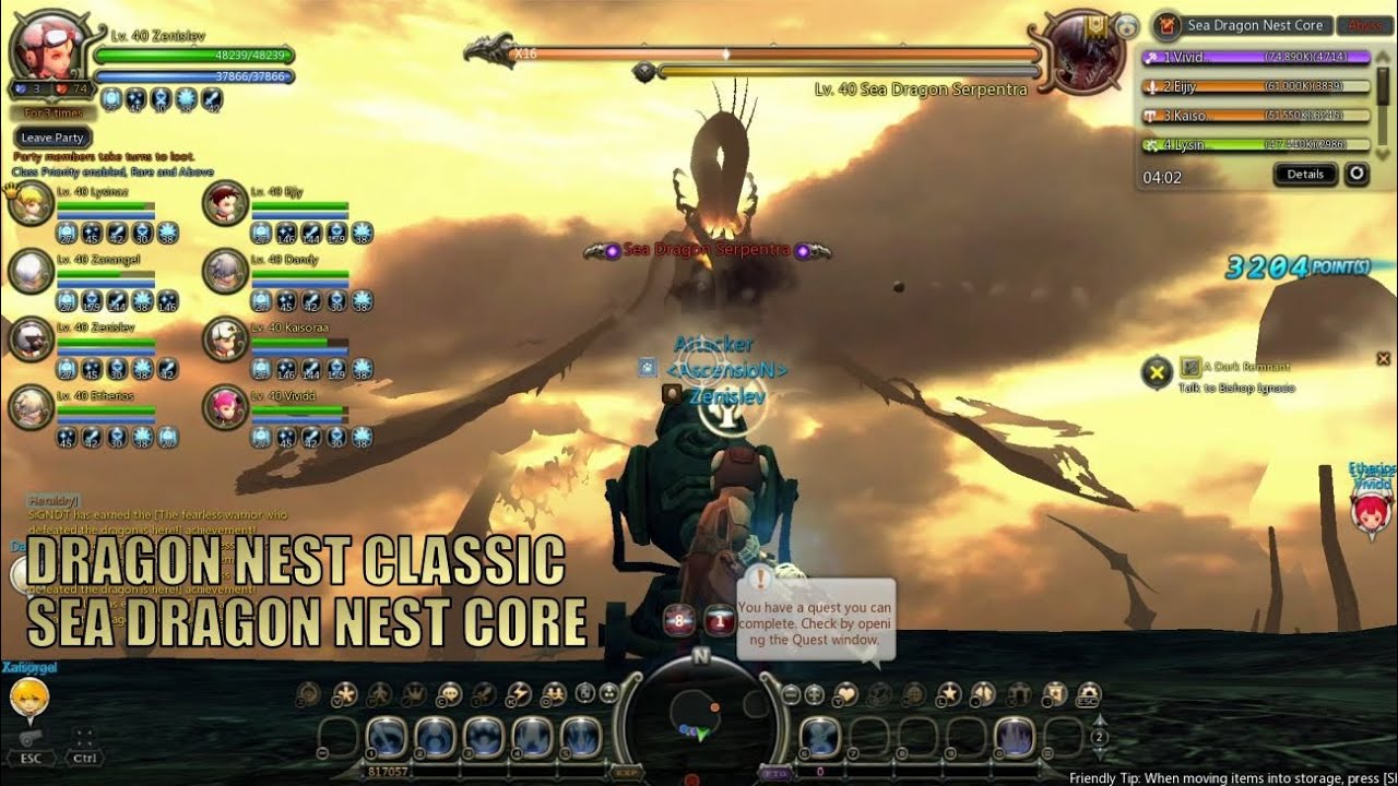 Dragon Nest Classic - Sea Dragon Nest Core ( Sword Master POV )