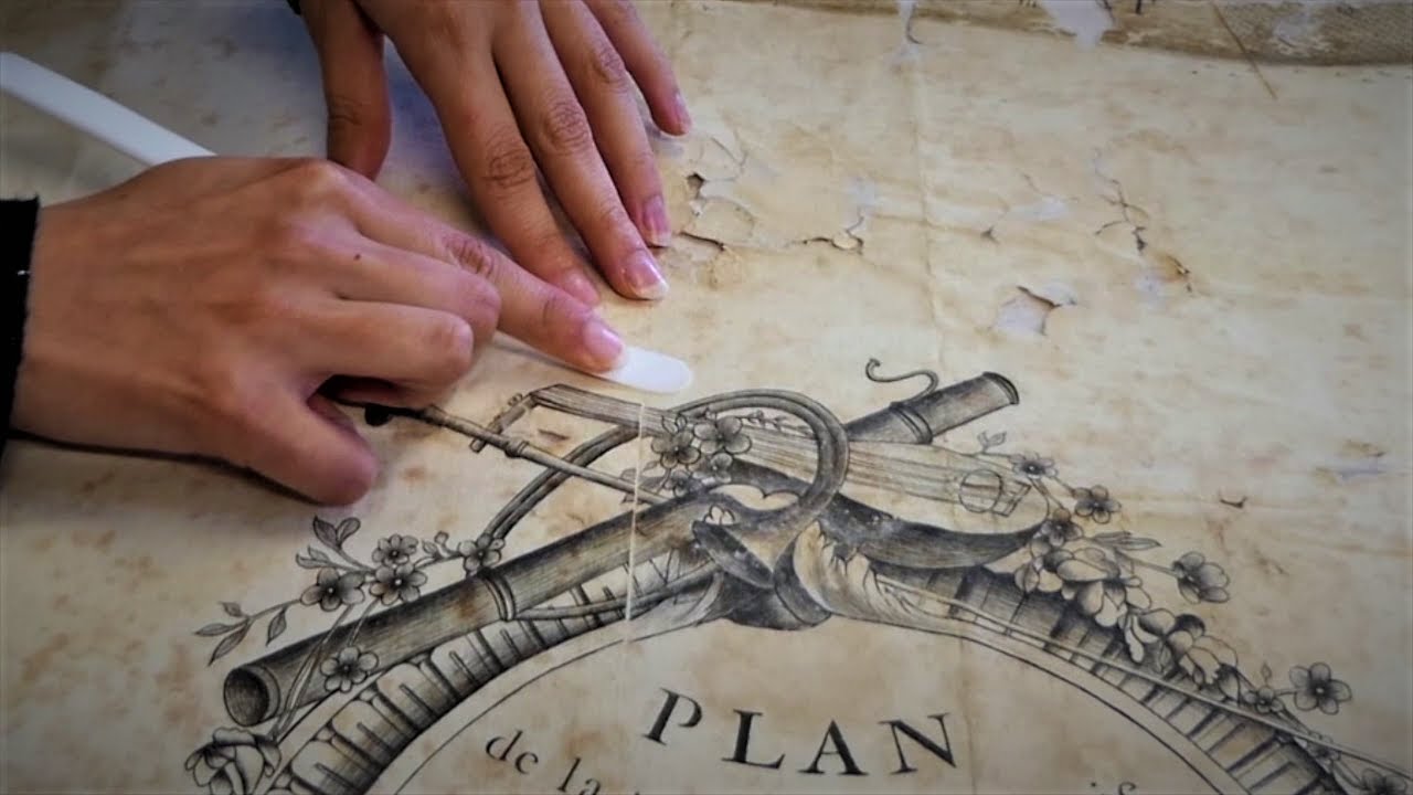 Restauration d'un plan papier du 18ème siècle