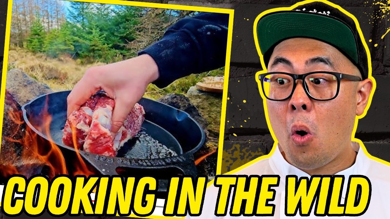 Pro Chef Reacts to STEAK FRIES cooked in the Woods? (Men With The Pot)