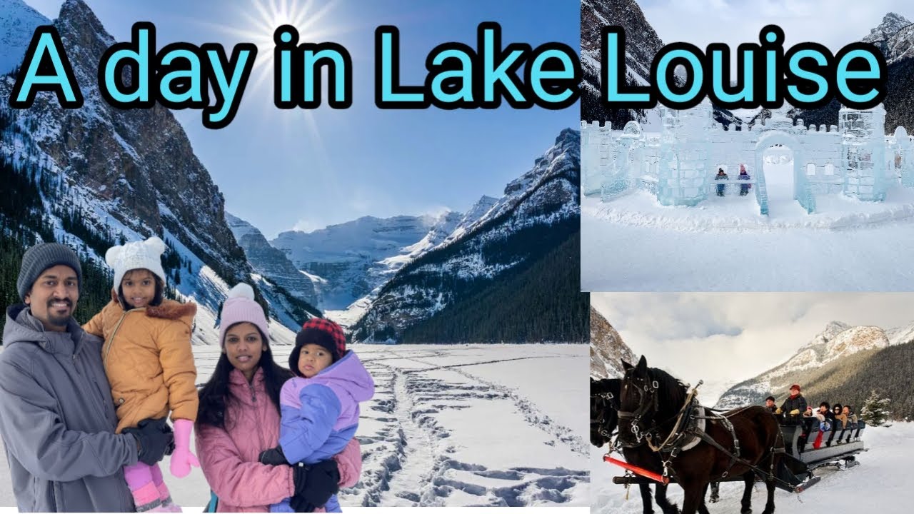 WINTER IN BANFF LAKE LOUISE|HORSE SLEIGH RIDE|MALAYALAM VLOG CANADA|CANADA PR|ALBERTA