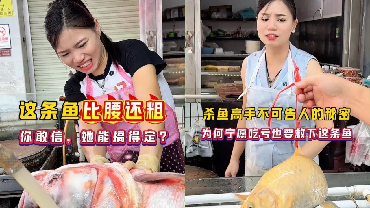 这条鱼比腰还粗，你敢信她能搞得定？｜杀鱼高手不可告人的秘密，为何宁愿吃亏也要救下这条鱼？
