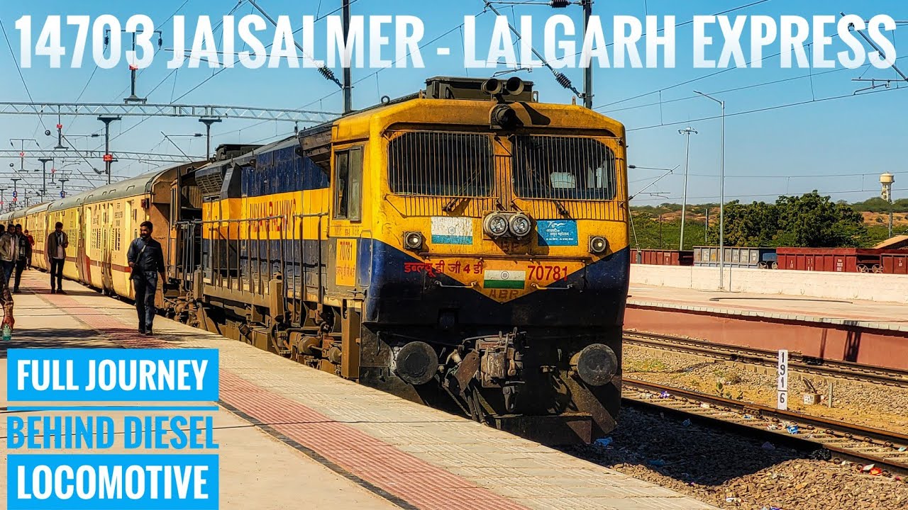 Jaisalmer To bikaner Journey || 14703 Jaisalmer Lalgarh Express || Behind Wdg 4D ABR 70781