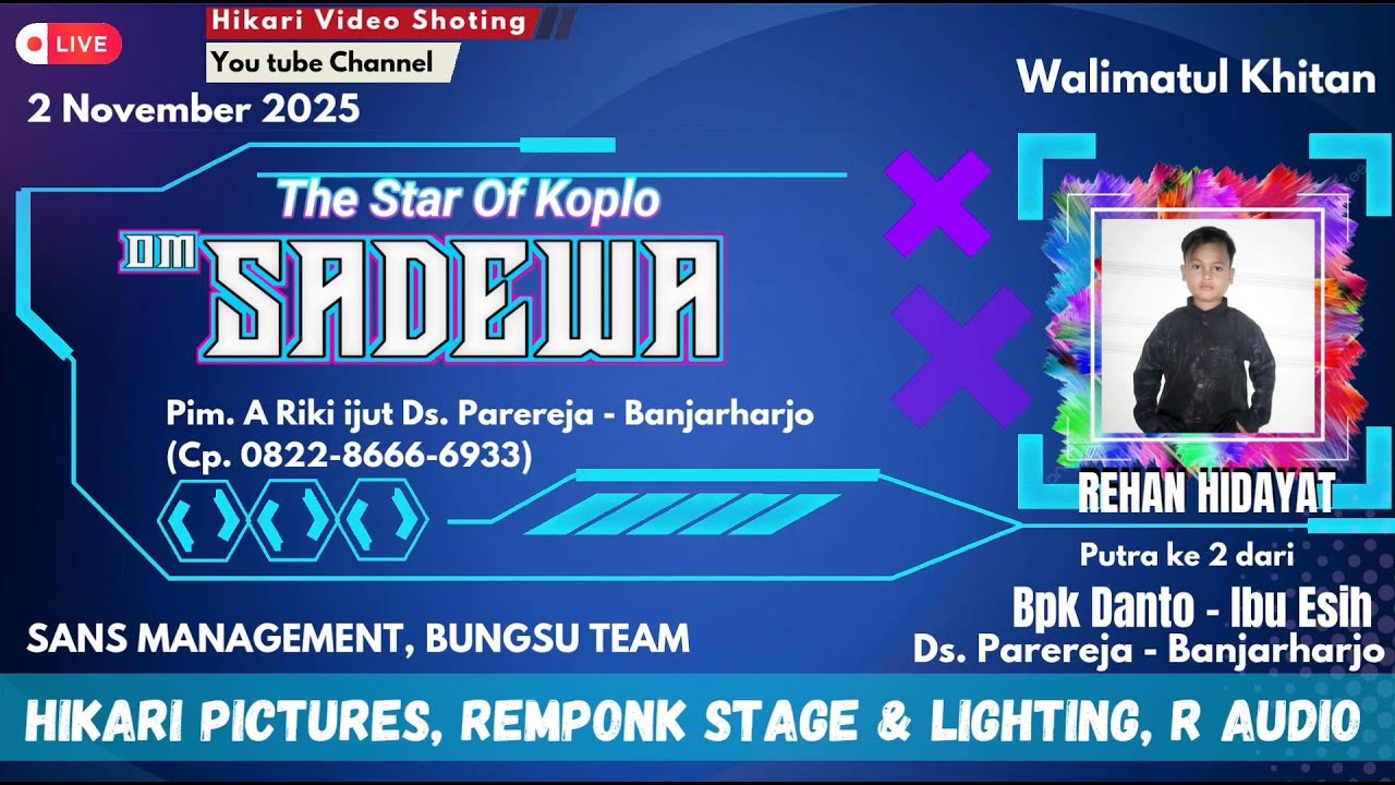 LIVE OM SADEWA DI DESA PAREREJA - BANJARHARJO // MINGGU 2 NOVEMBER 2025 // EDISI SIANG