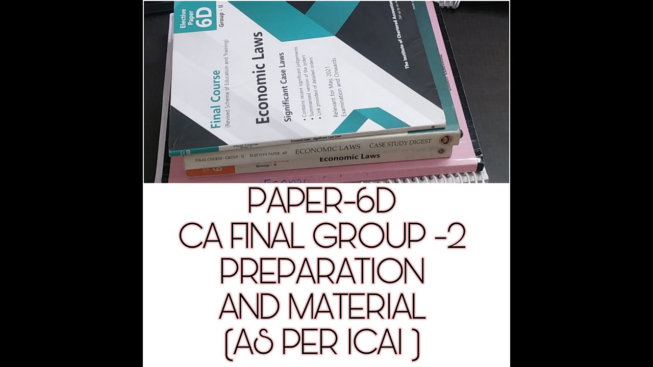 CA FINAL Paper-6D Economic Law detailed strategy I 61 Marks I Best planning strategy & material I
