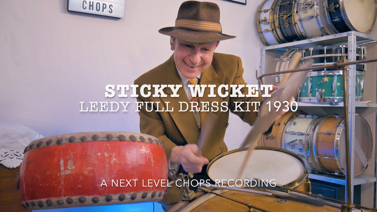 Sticky Wicket. Leedy Full Dress 'Traps Kit' c1930
